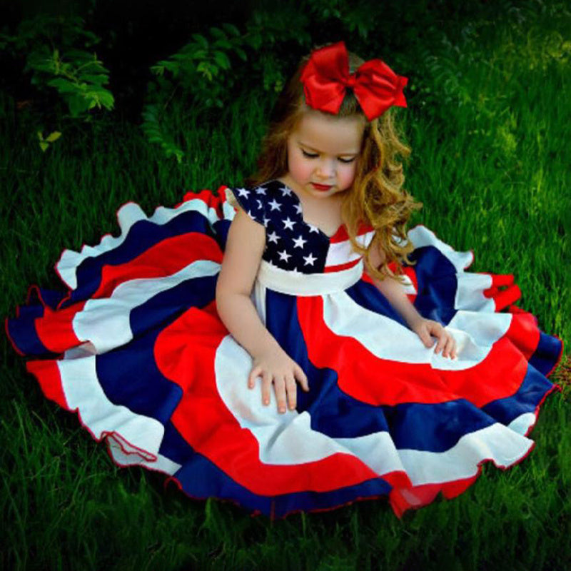 4th of July young Girls dress