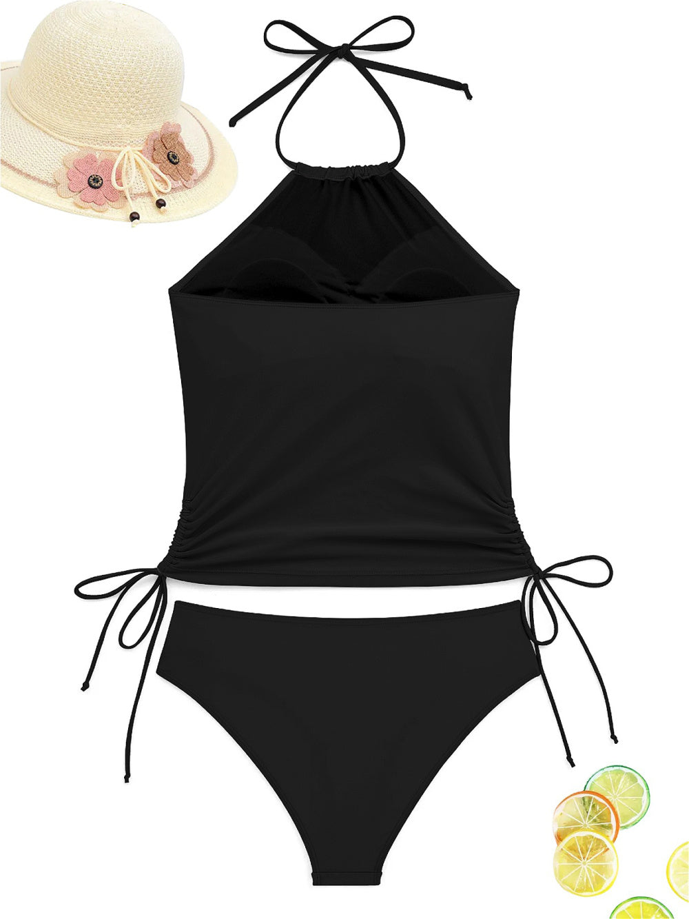 Summer New Split Two-piece Swimsuit Women'S Conservative Skinny Belly Covering Beach Vacation Swimsuit Sexy Bikini Set