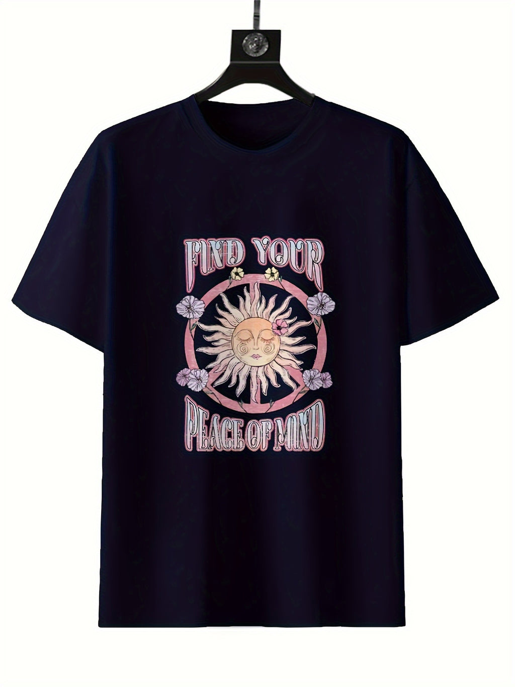 Round Neck Printed T-shirt Casual Short Sleeved Top For Spring And Summer, Personalized And Comfortable For Both Men And Women
