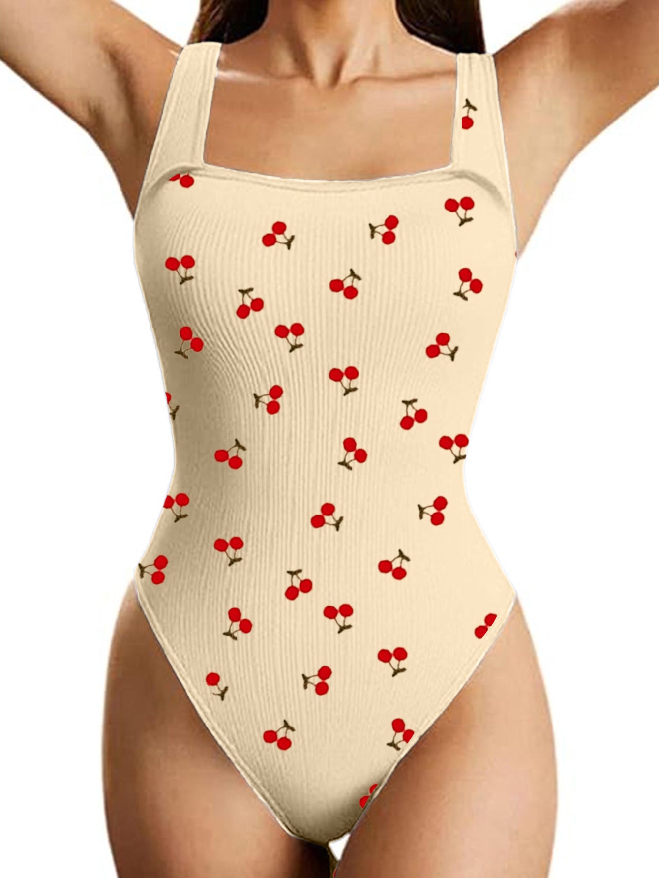 Women's One-piece Set Sleeveless Square Neck Skinny Yoga Bodysuit, Women's Sportswear Clothing