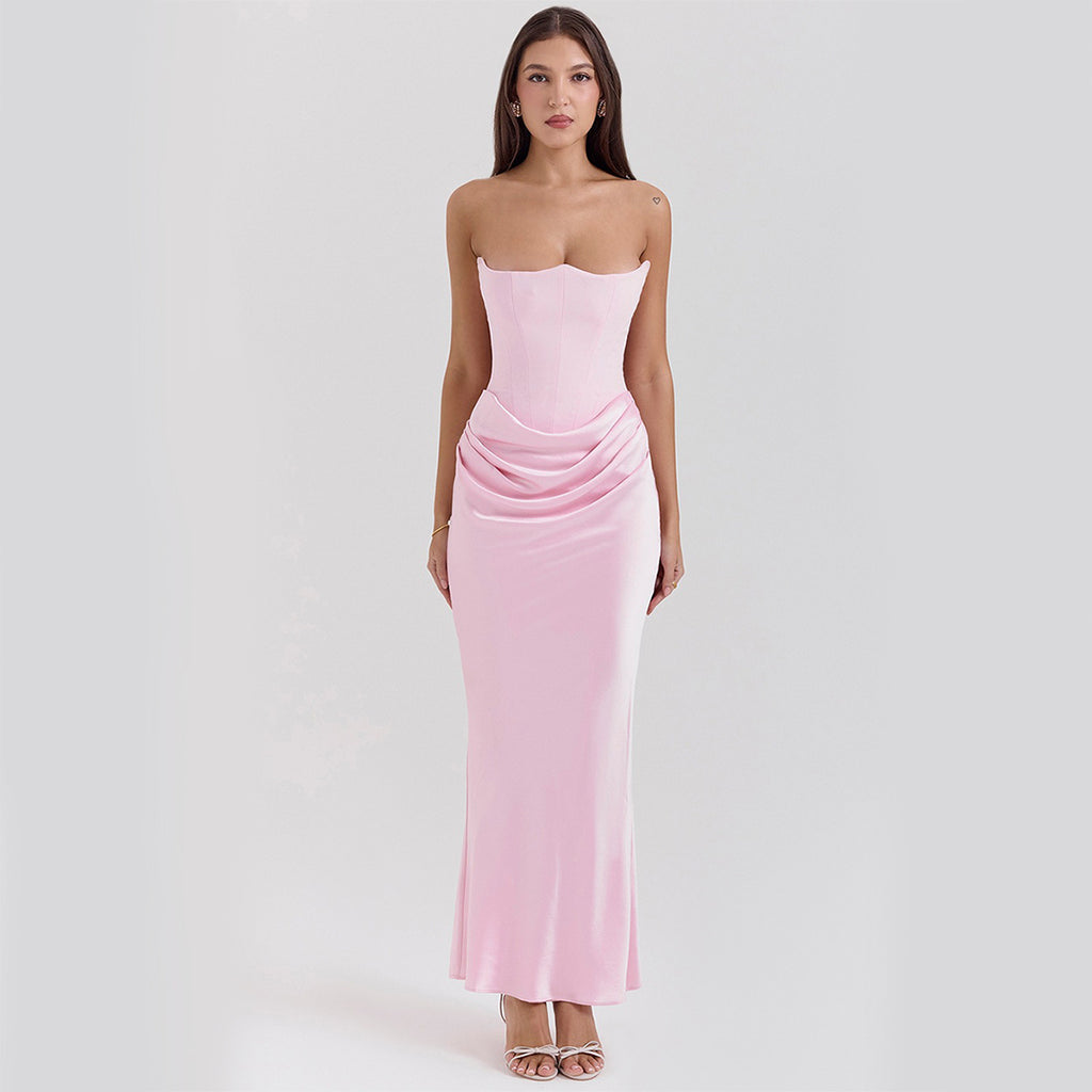 Slim Tube Top Long Dress Fashion