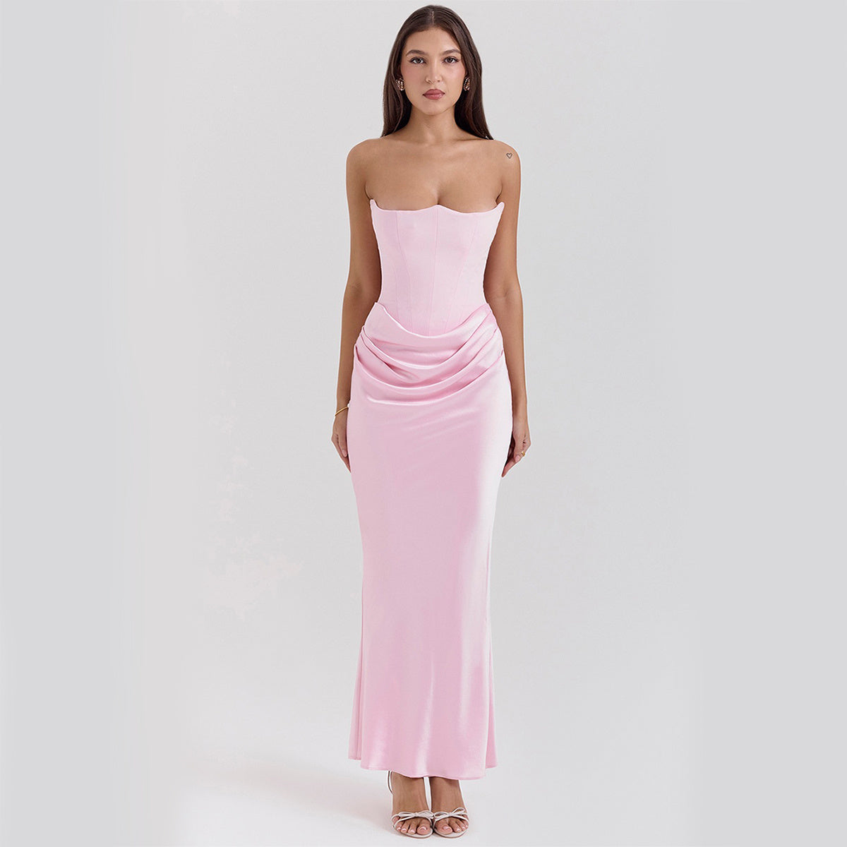 Slim Tube Top Long Dress Fashion
