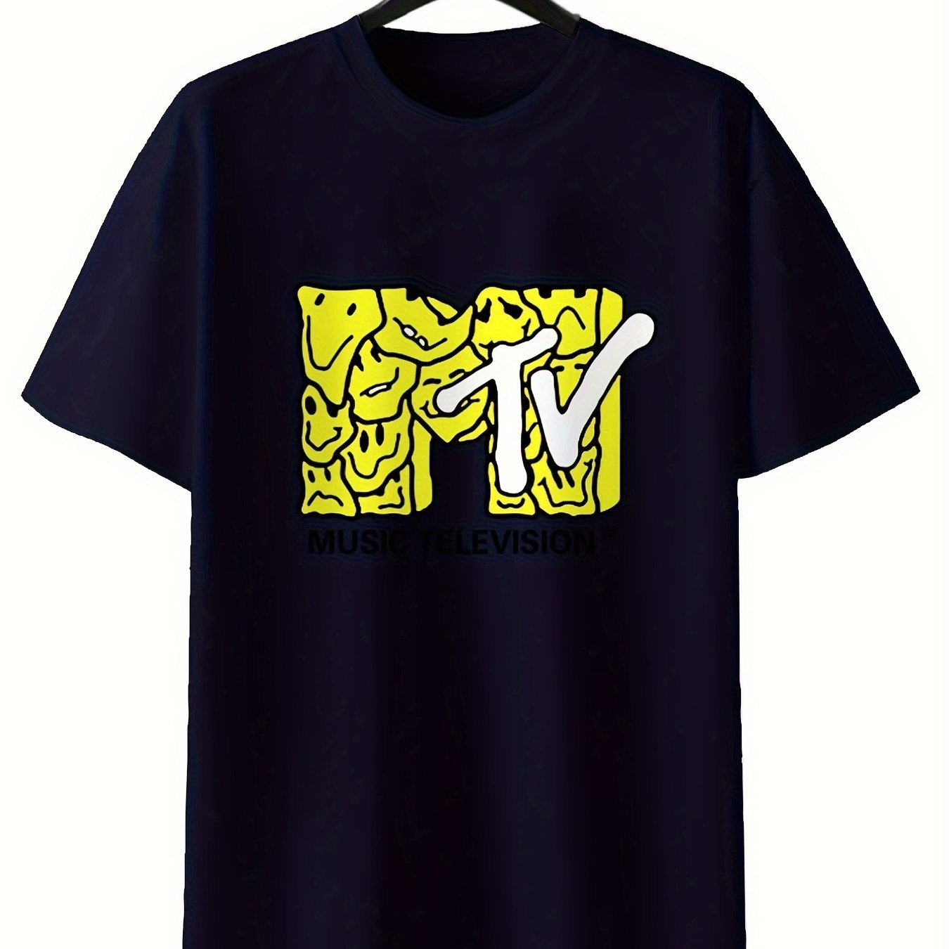 Round Neck Printed T-shirt Casual Short Sleeved Top For Spring And Summer, Personalized And Comfortable For Both Men And Women