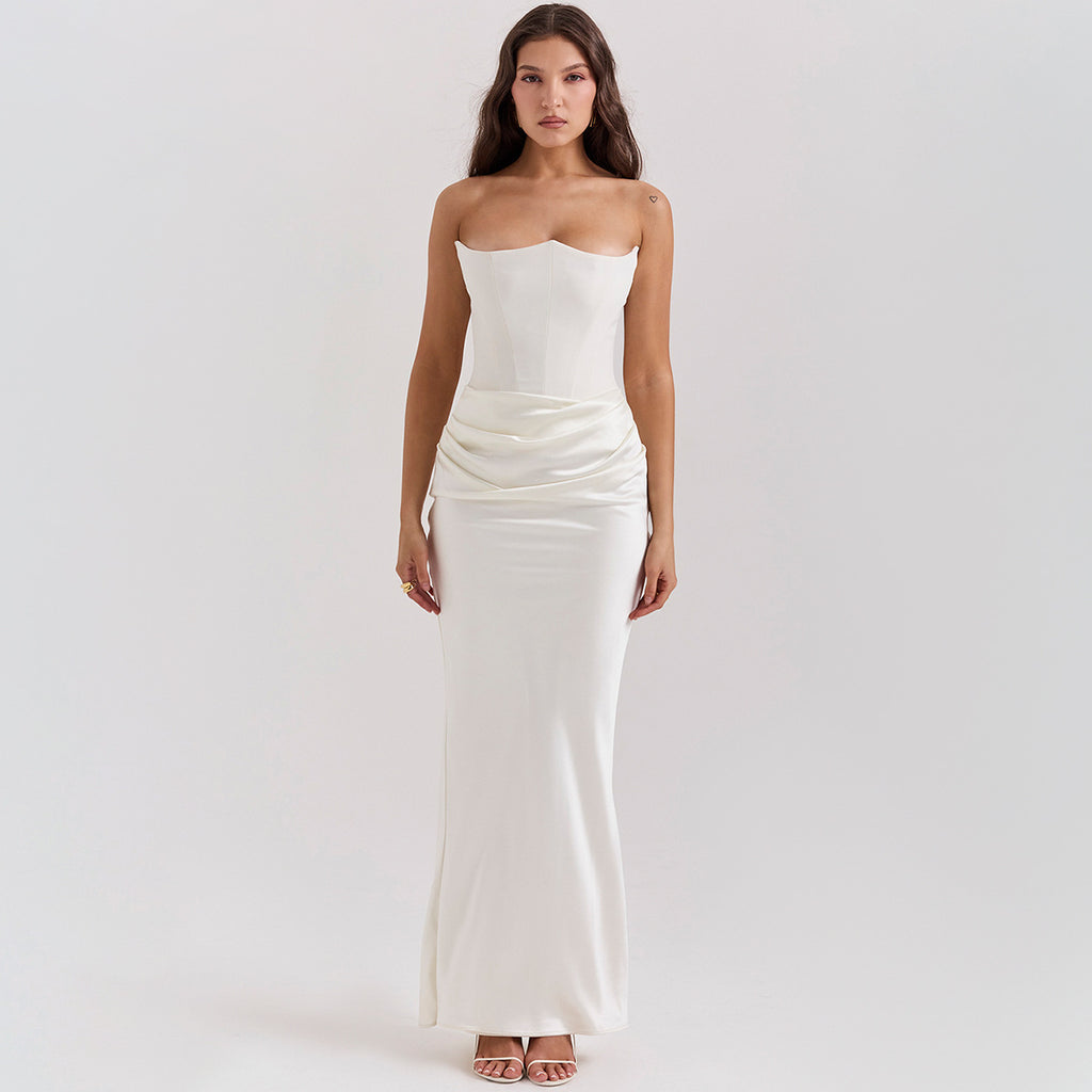 Slim Tube Top Long Dress Fashion