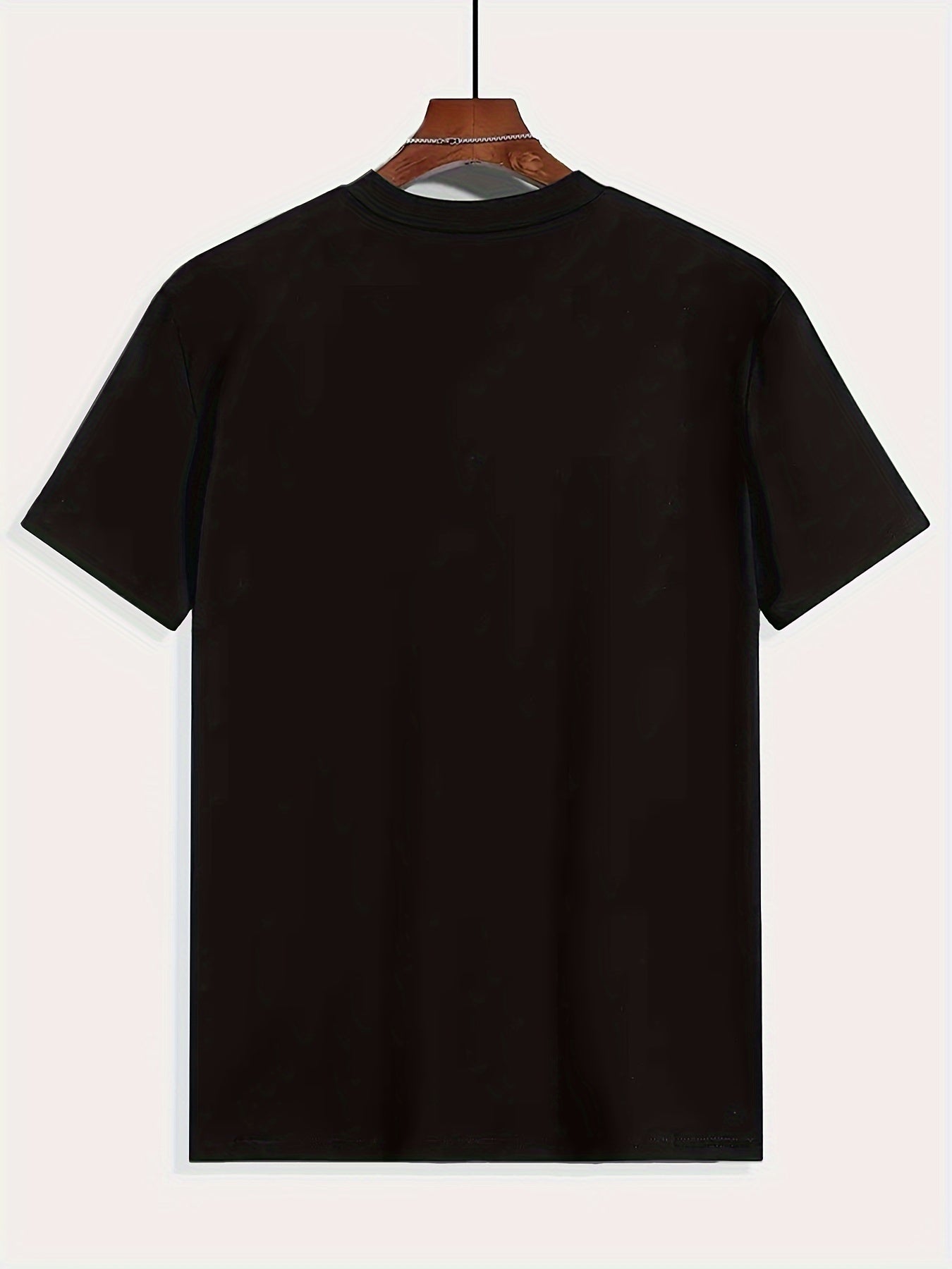 Summer Outdoor Men's Clothing, Lion Pattern Printed Short Sleeved Round Neck T-shirt, Casual And Fashionable