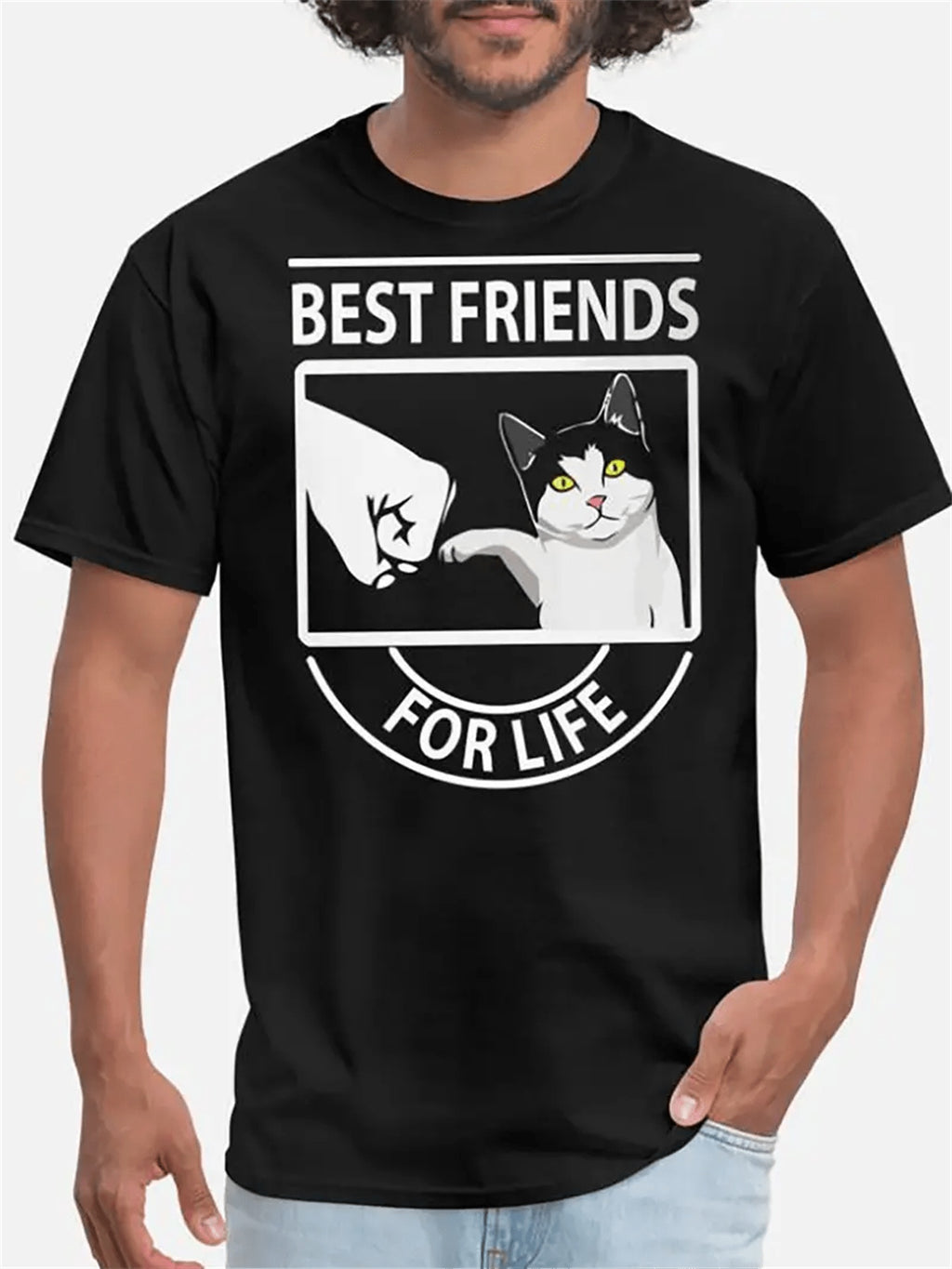 Men's Creative Tops, Casual Short Sleeved Round Neck T-shirts, Summer Outdoor Men's Clothing