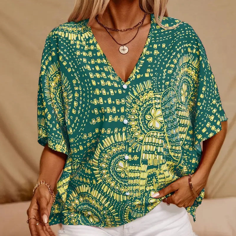 Women's V-Neck Vacation Top