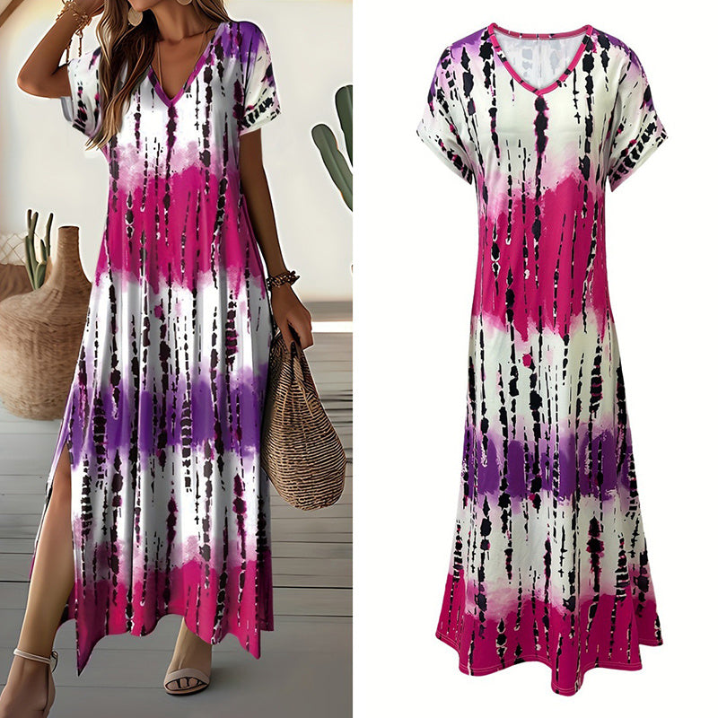 Jasmine Dress Short Sleeve V Neck !