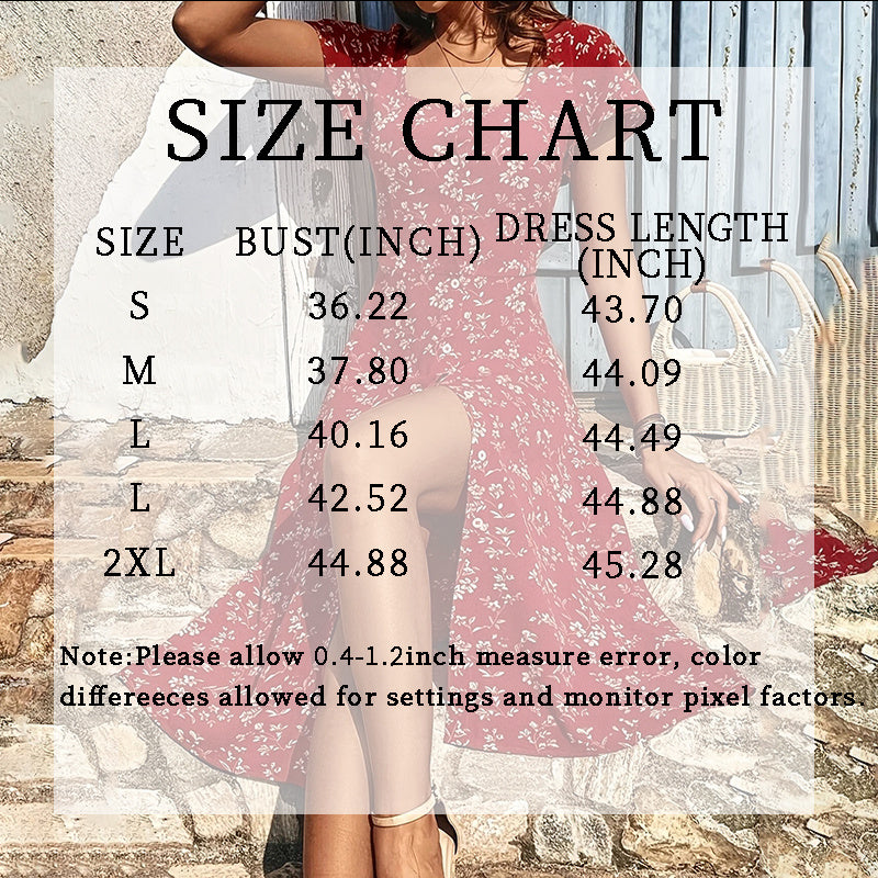 Summer Floral Print Maxi Dress Women Button Up Split Long Flowy Bohemian Beach Party Dresses