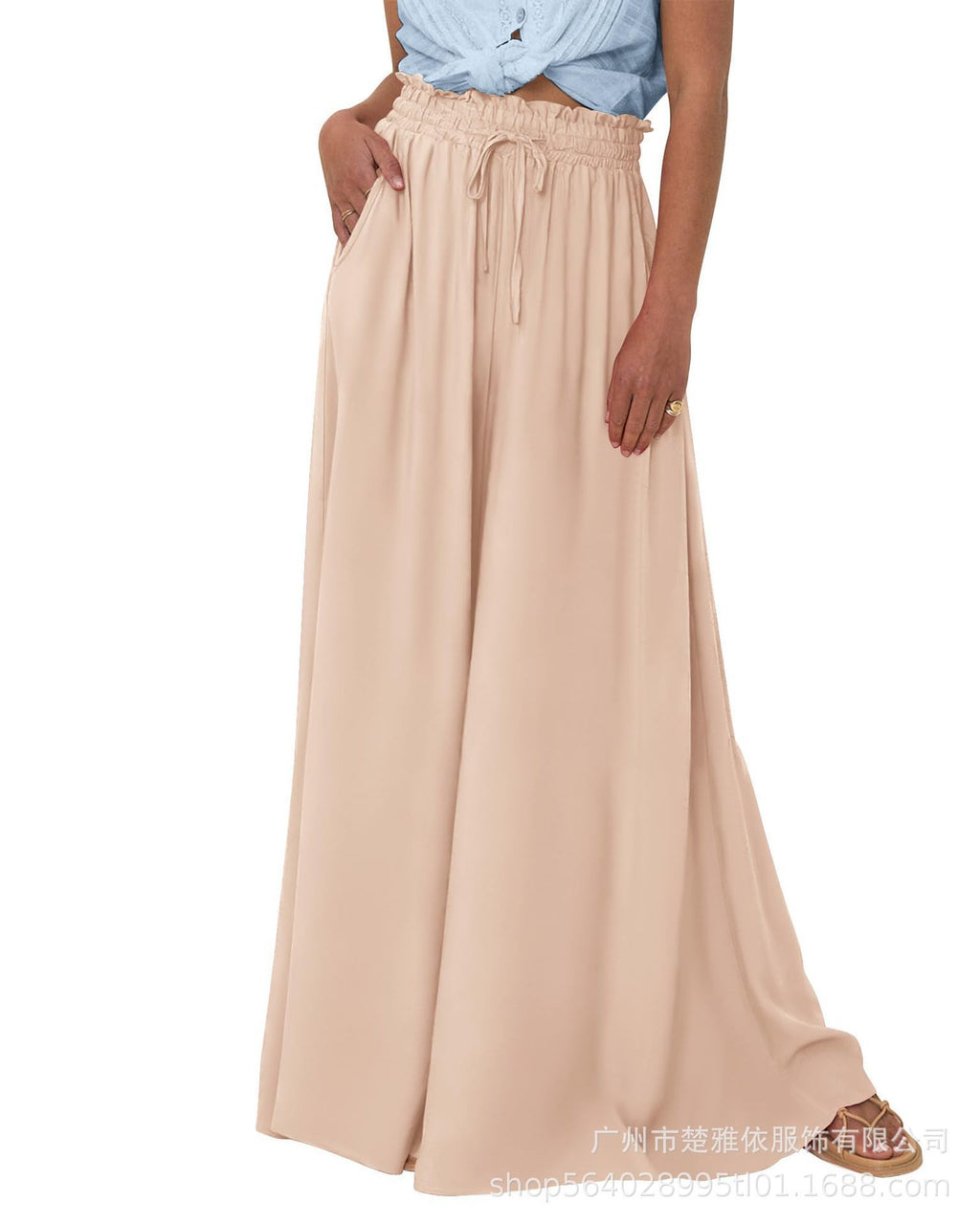 Women's High Waist Wide Leg Pants Casual Pants