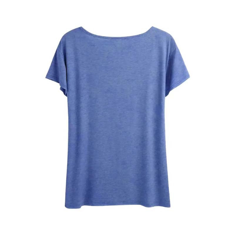 Women's Text Print Short Sleeve Tee - Minimalist Round Neck Summer Casual Top