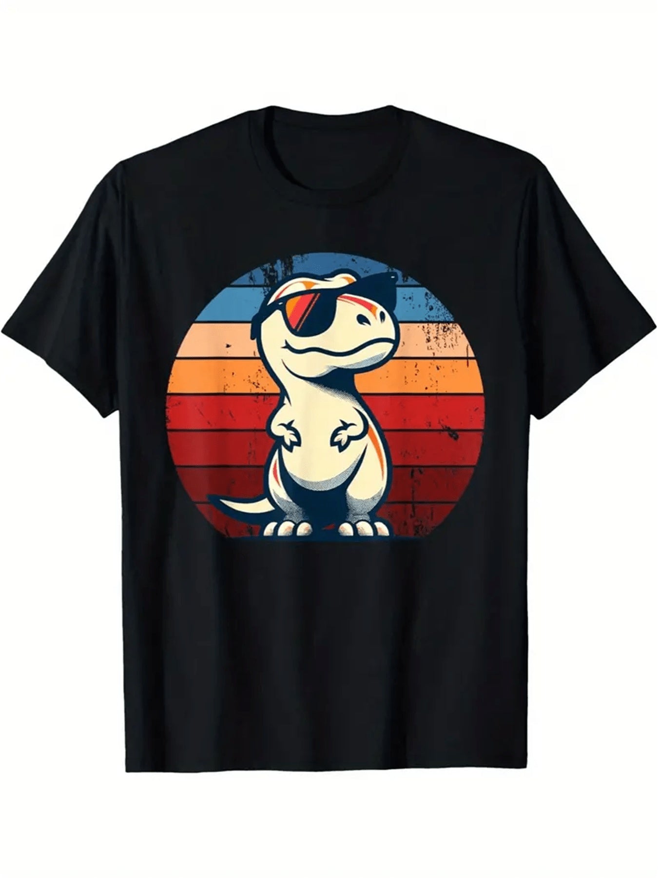Men's Creative Tops, Casual Short Sleeved Round Neck T-shirts, Summer Outdoor Men's Clothing