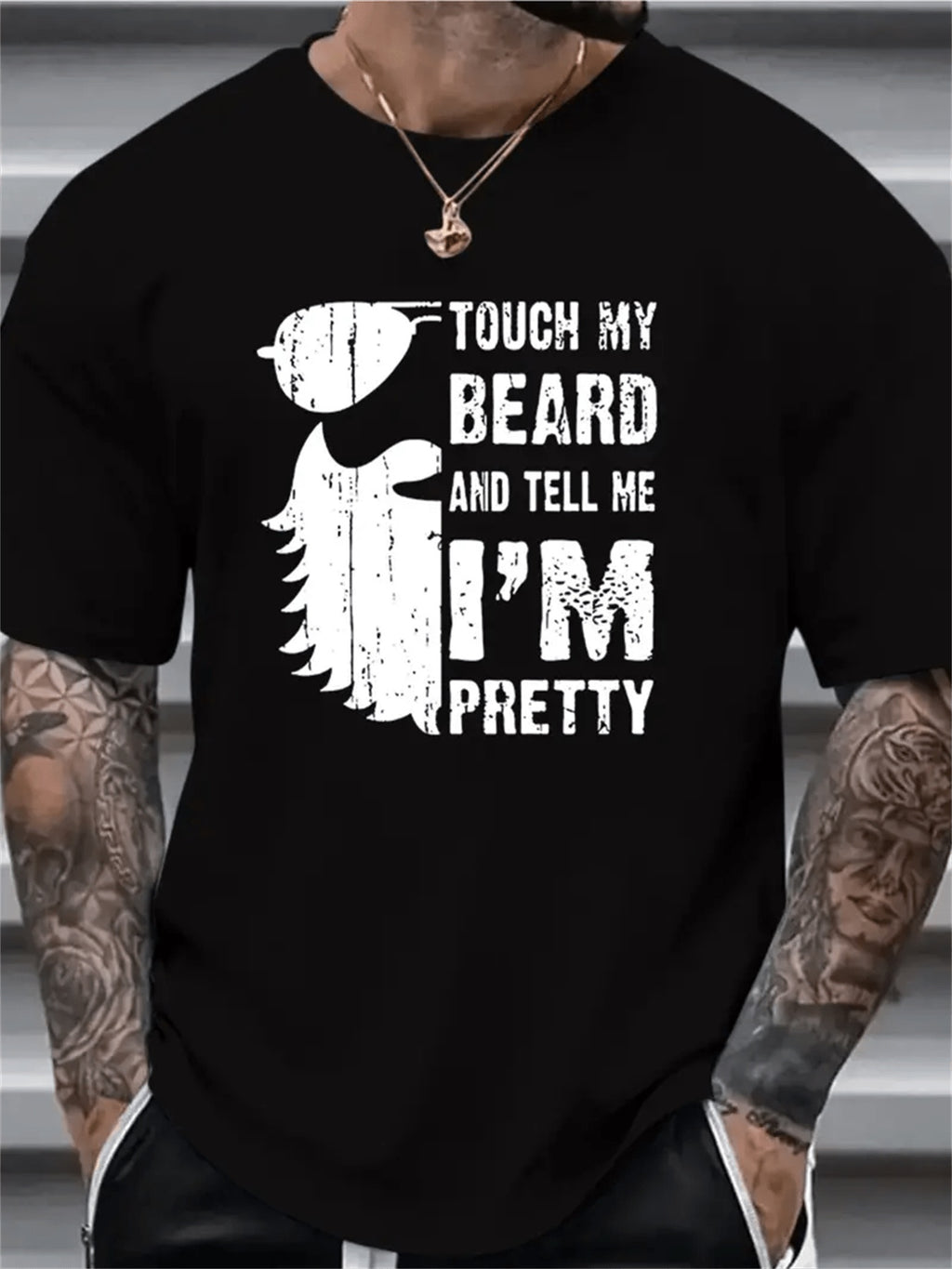 Men's Creative Tops, Casual Short Sleeved Round Neck T-shirts, Summer Outdoor Men's Clothing