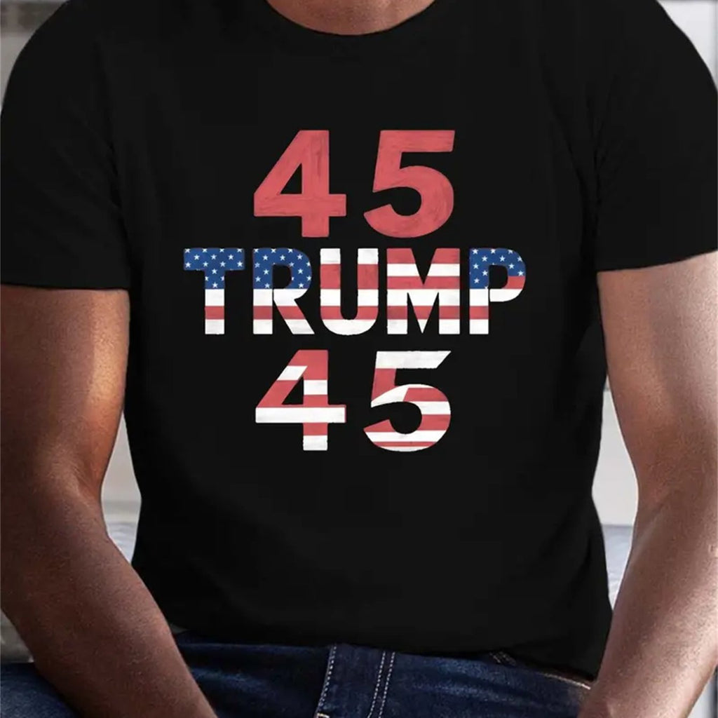 Men's Creative Tops, Casual Short Sleeved Round Neck T-shirts, Summer Outdoor Men's Clothing
