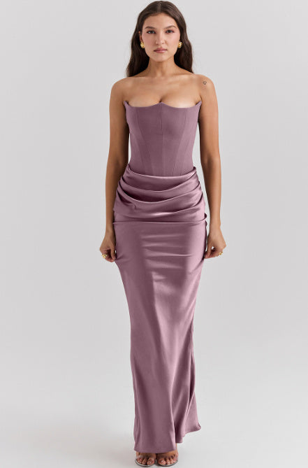 Slim Tube Top Long Dress Fashion