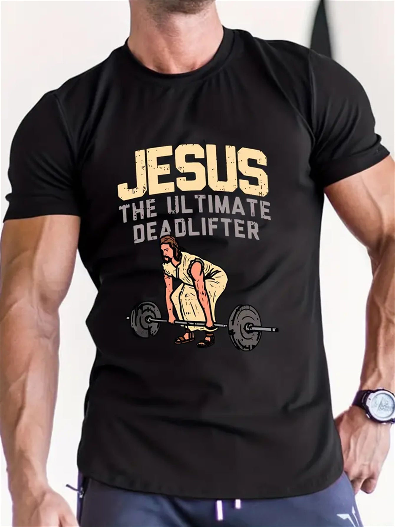 Men's Patterned Printed T-shirt, Summer Casual Short Sleeved T-shirt