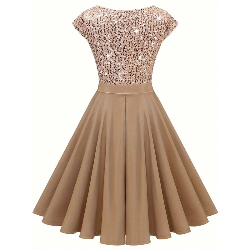 Women's  V Neck  Cocktail Dress