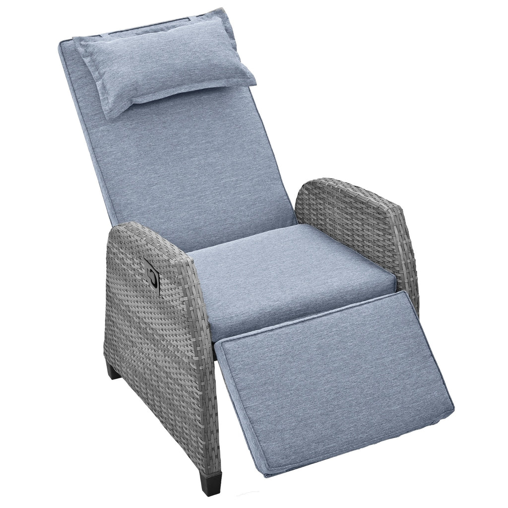Outdoor Rattan 2-Person Seating Set with Coffee Table - Courtyard Furniture