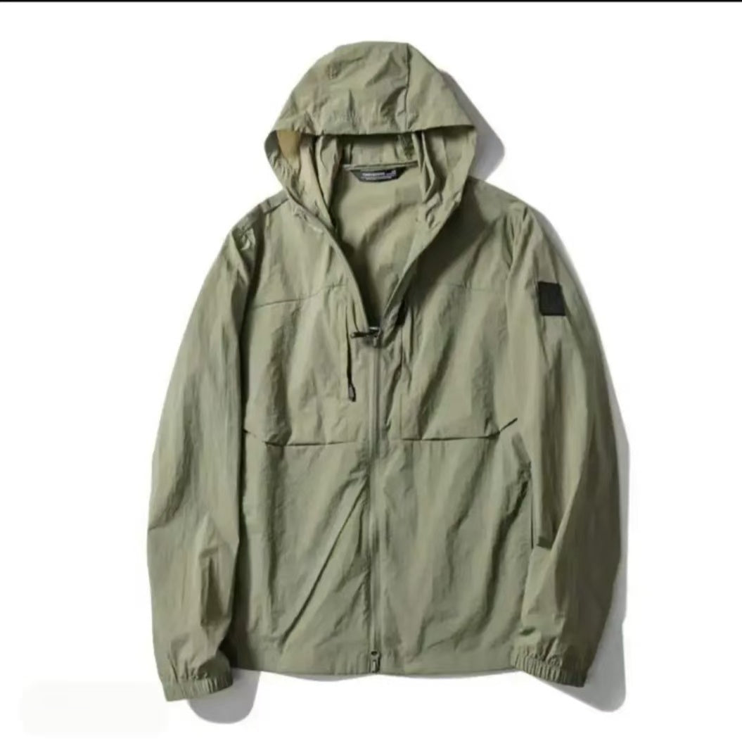 Summer Outdoor Softshell Sun Protection Jacket  Sporty Style, Lightweight & Water-Resistant Breathable, Casual Outdoor Hoodie Thin Design For Hiking & Climbing