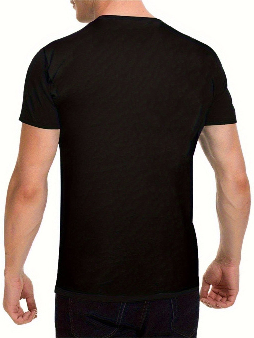 Street Style Short Sleeved T-shirt, Comfortable Fit Men's T-shirt, Round Neck T-shirt, Super Soft, Breathable, Moisture Wicking, Casual Summer T-shirt