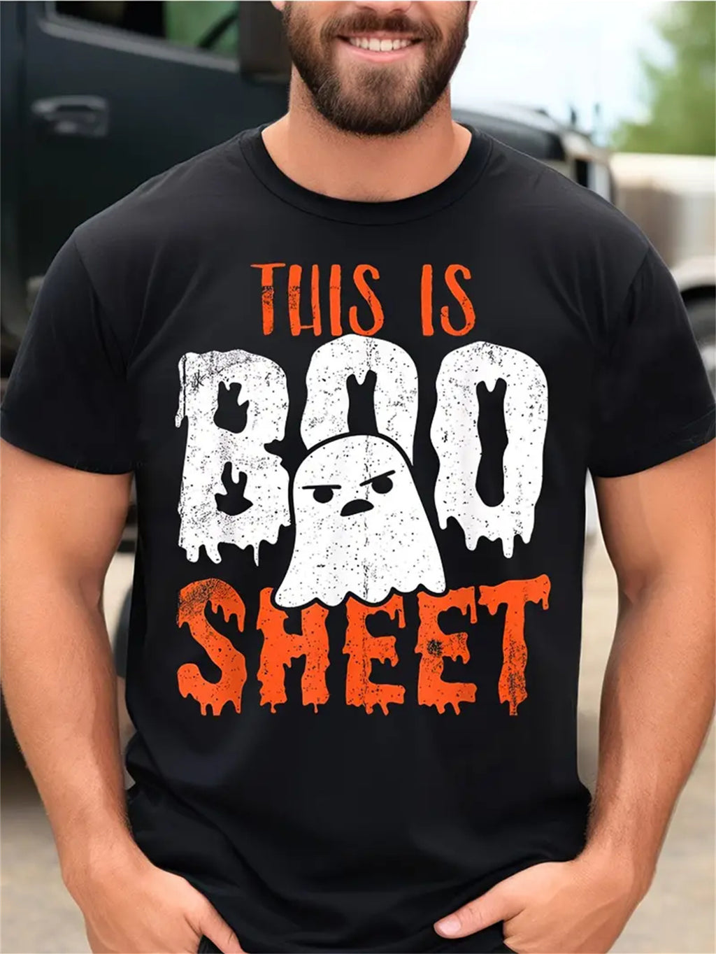 Men's Creative Tops, Casual Short Sleeved Round Neck T-shirts, Summer Outdoor Men's Clothing