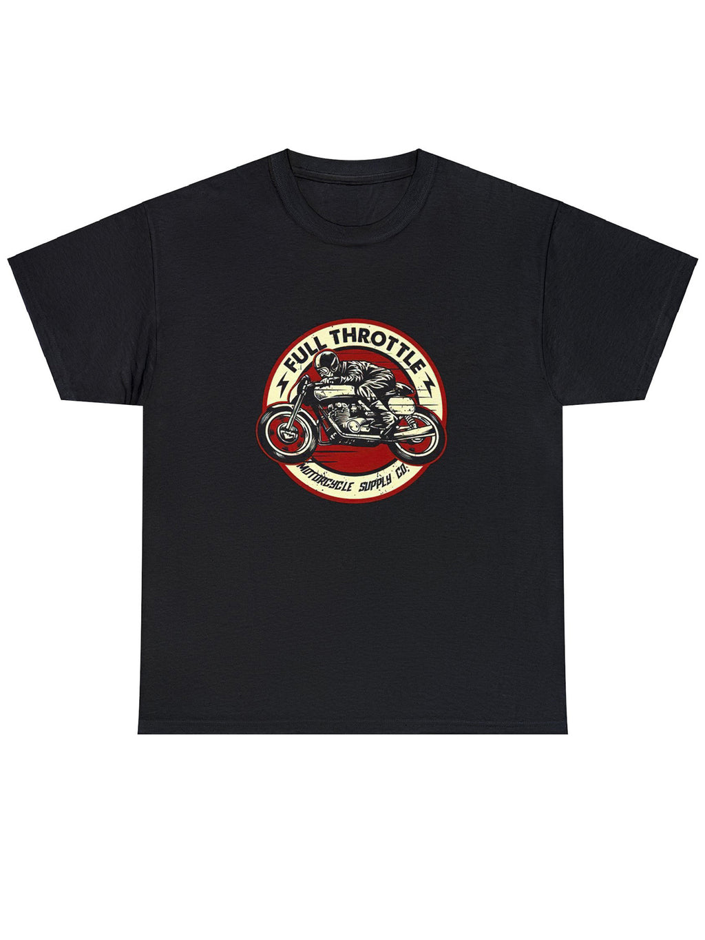 Summer Street Style Elastic Round Neck T-shirt, Comfortable T-shirt With Bicycle Pattern Printed, Men's Casual Style