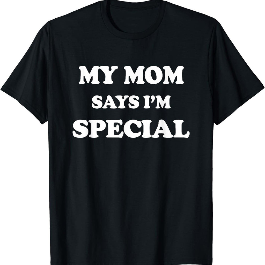 My Mother Said I Am A Special Printed Men's Fashionable Summer Short Sleeved Sports T-shirt With A Round Neck, Comfortable And Versatile