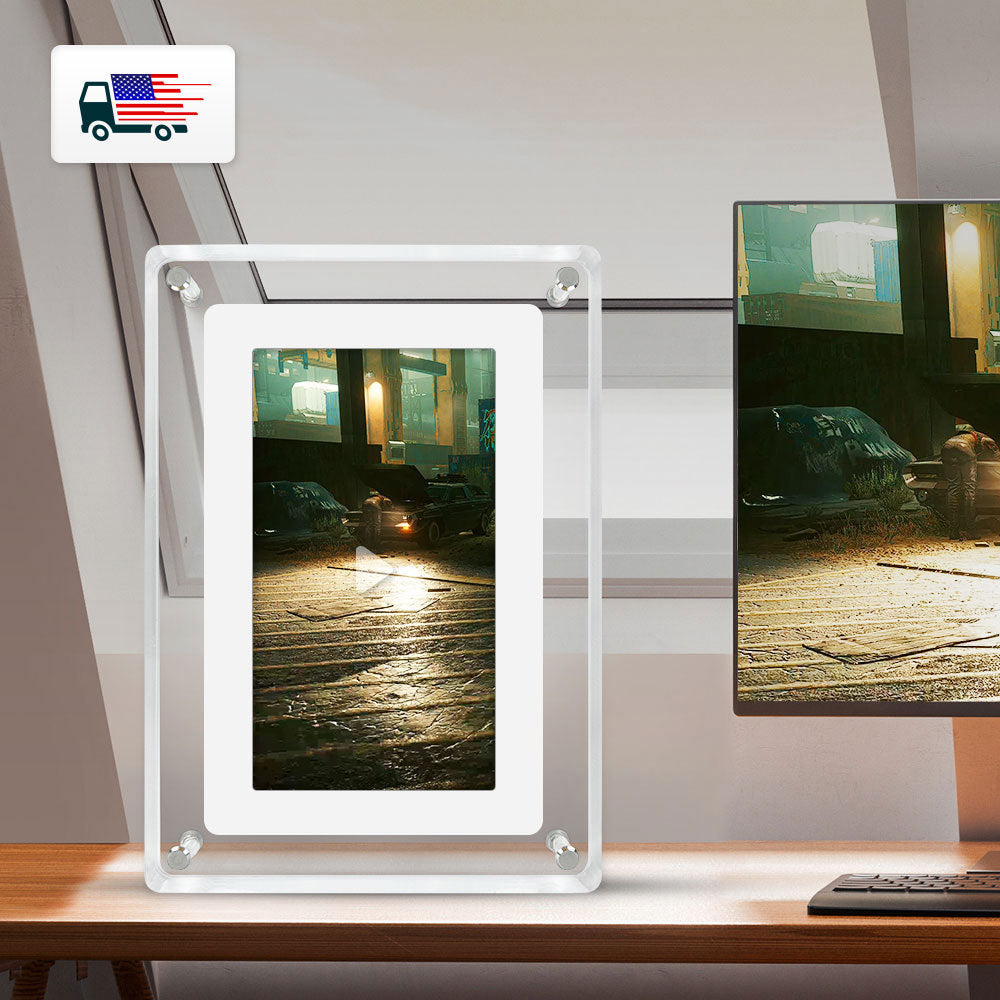 7 Inch WiFi Digital Photo Frame - 4GB IPS Acrylic Display