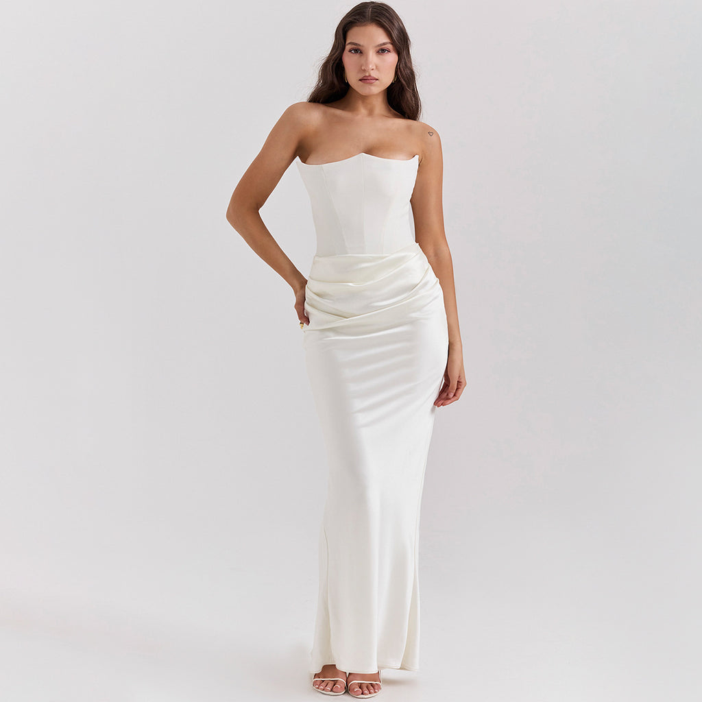 Slim Tube Top Long Dress Fashion