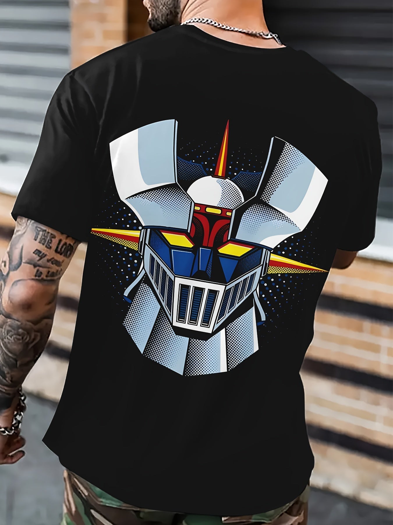 Men's T-shirt, Summer Creative 3D Printing, Round Neck Short Sleeved, Casual Daily Wear, Soft Elastic Fabric