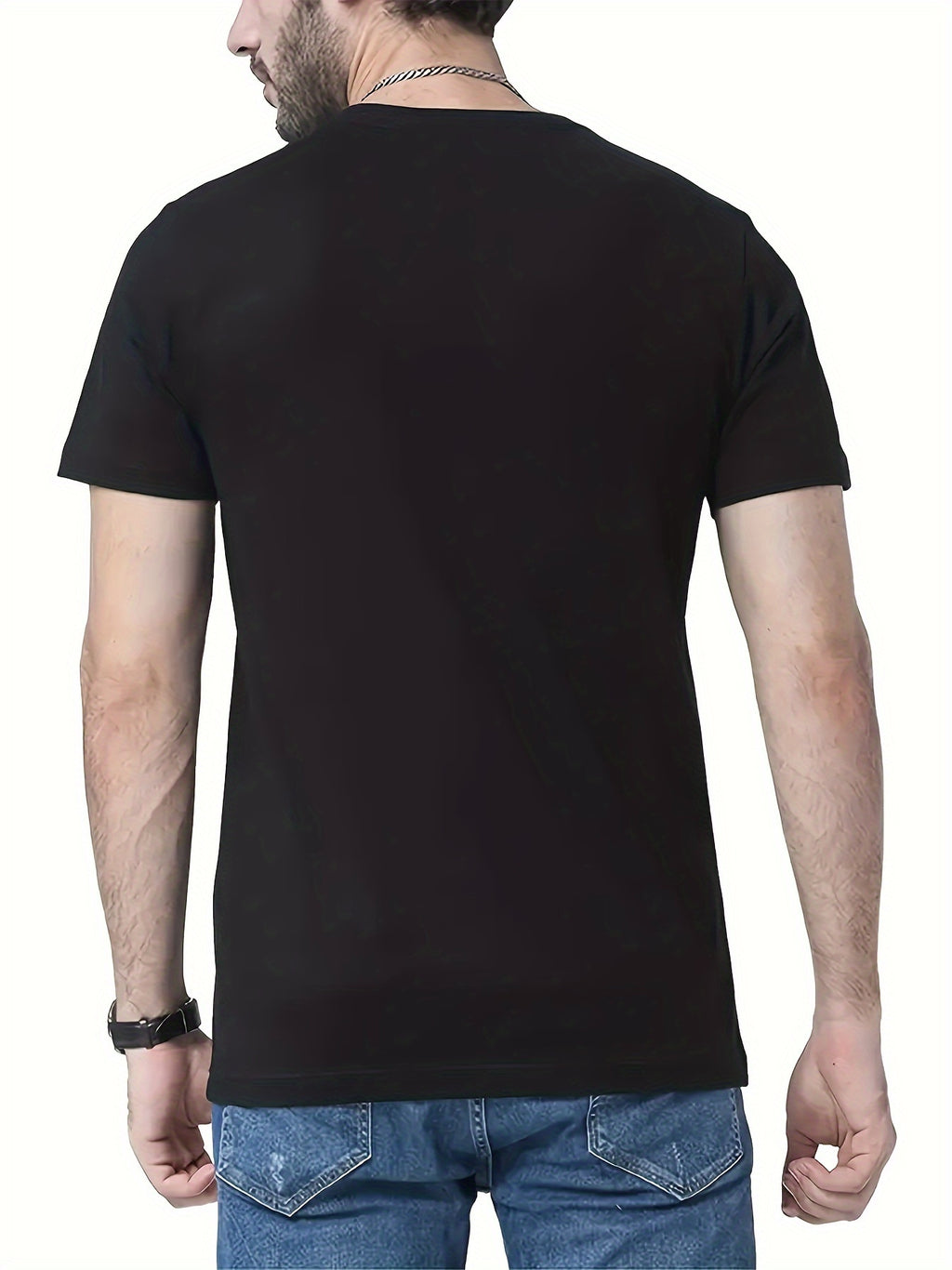 Men's NO PAI NO GAIN Pattern Printed T-shirt, Summer Fashionable Sports Short Sleeve T-shirt, Fashionable Casual Style