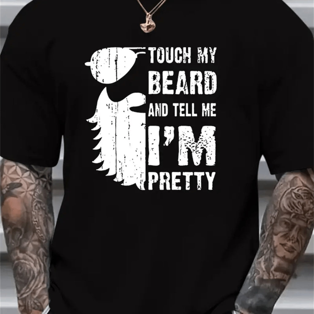 Men's Creative Tops, Casual Short Sleeved Round Neck T-shirts, Summer Outdoor Men's Clothing