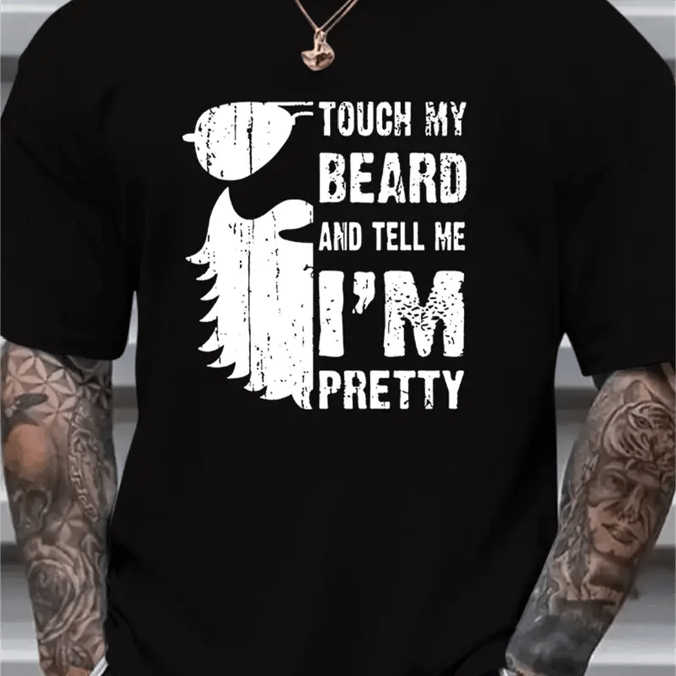 Men's Creative Tops, Casual Short Sleeved Round Neck T-shirts, Summer Outdoor Men's Clothing