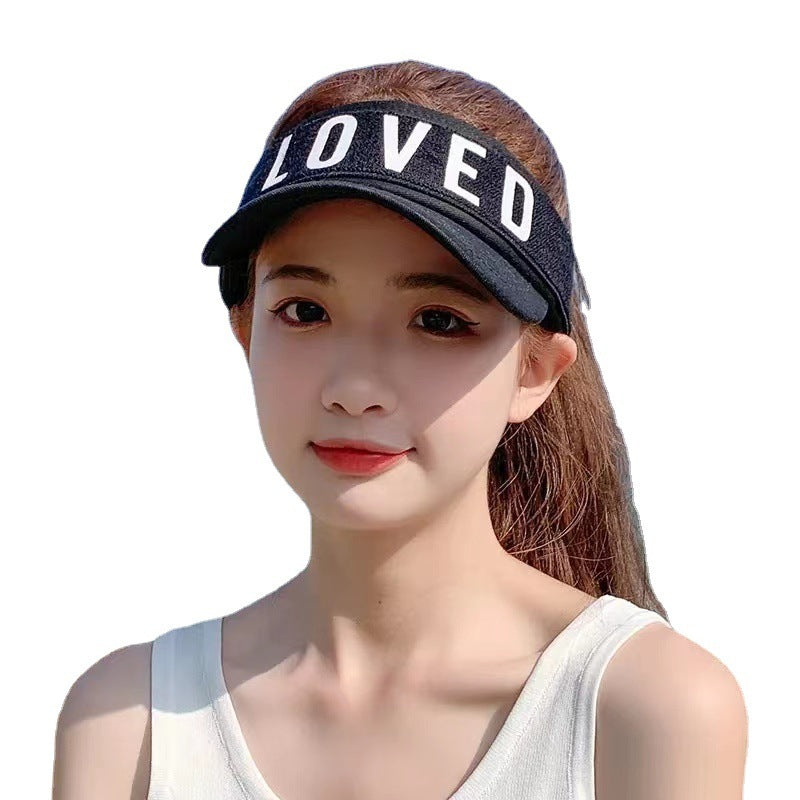 Sunlight Blocker For Summer Letter Without Top LOVED Korean