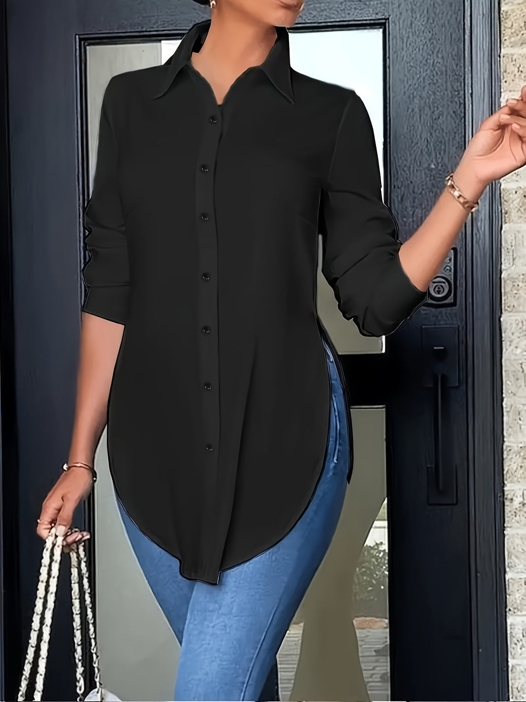 Long And Simple Casual Shirts Can Be Worn In Four Seasons.