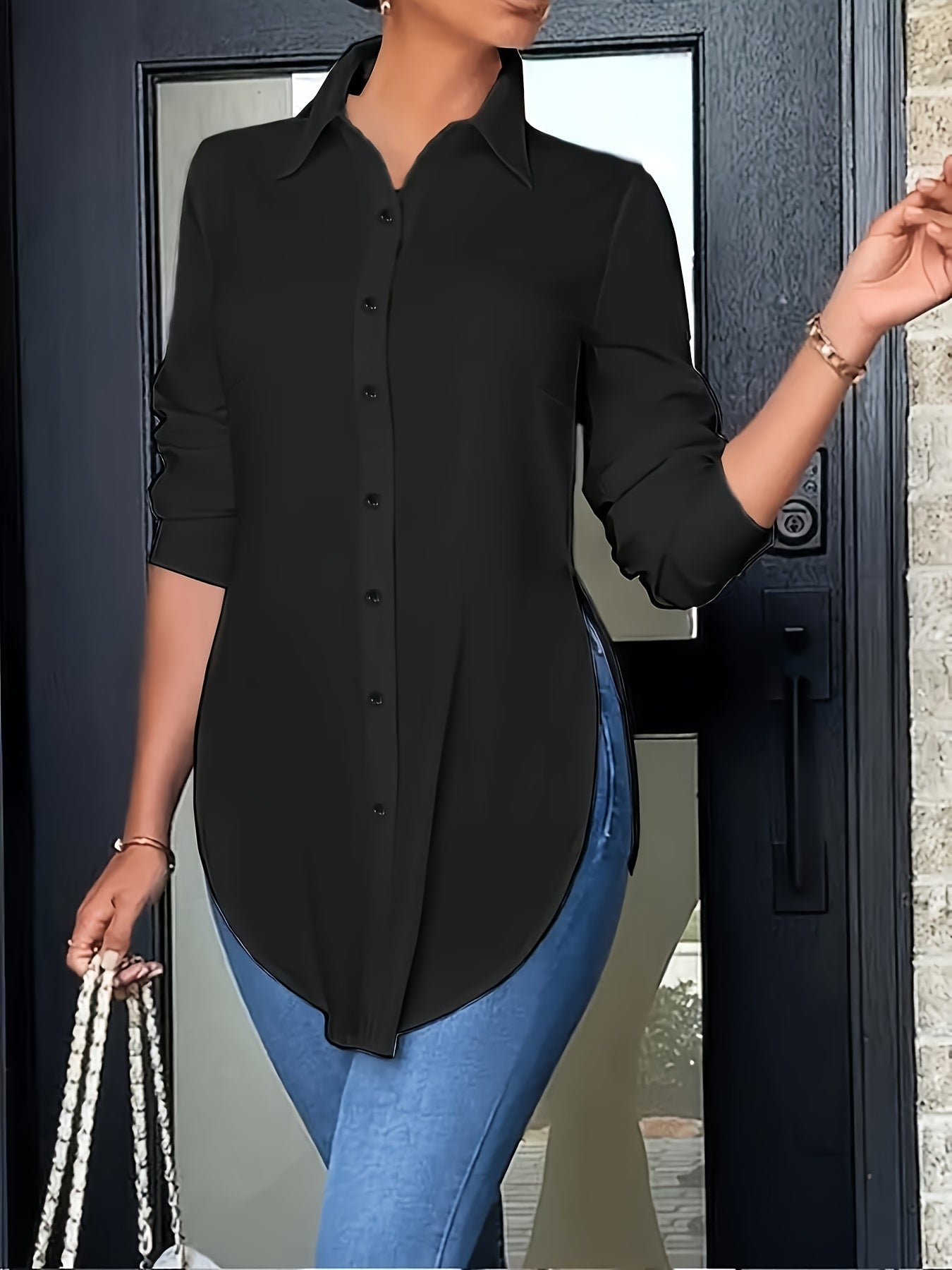 Long And Simple Casual Shirts Can Be Worn In Four Seasons.