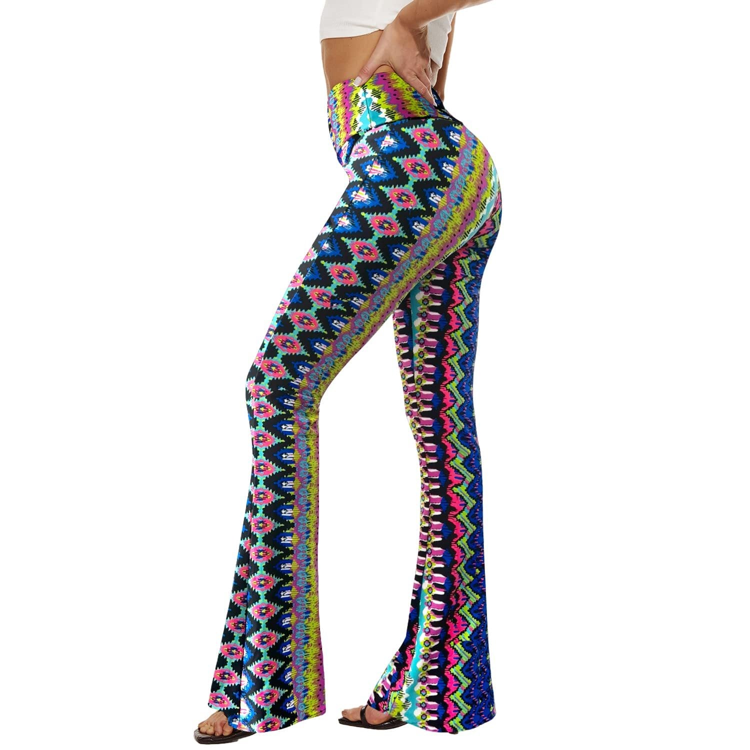 Flare Yoga Pants For Women - Soft High Waist Bootcut Leggings Tall & Long Palazzo Pants For Women