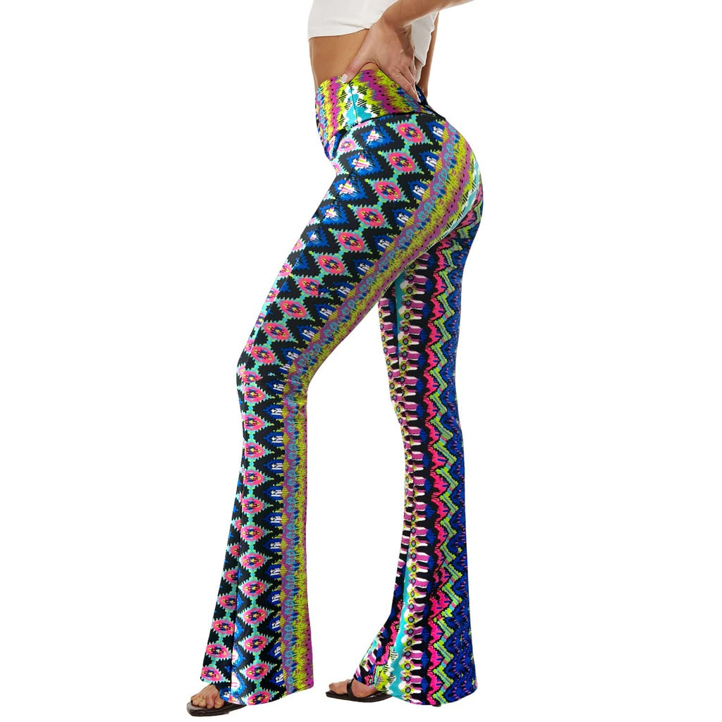 Flare Yoga Pants For Women - Soft High Waist Bootcut Leggings Tall & Long Palazzo Pants For Women