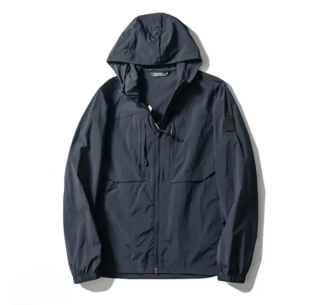 Summer Outdoor Softshell Sun Protection Jacket  Sporty Style, Lightweight & Water-Resistant Breathable, Casual Outdoor Hoodie Thin Design For Hiking & Climbing