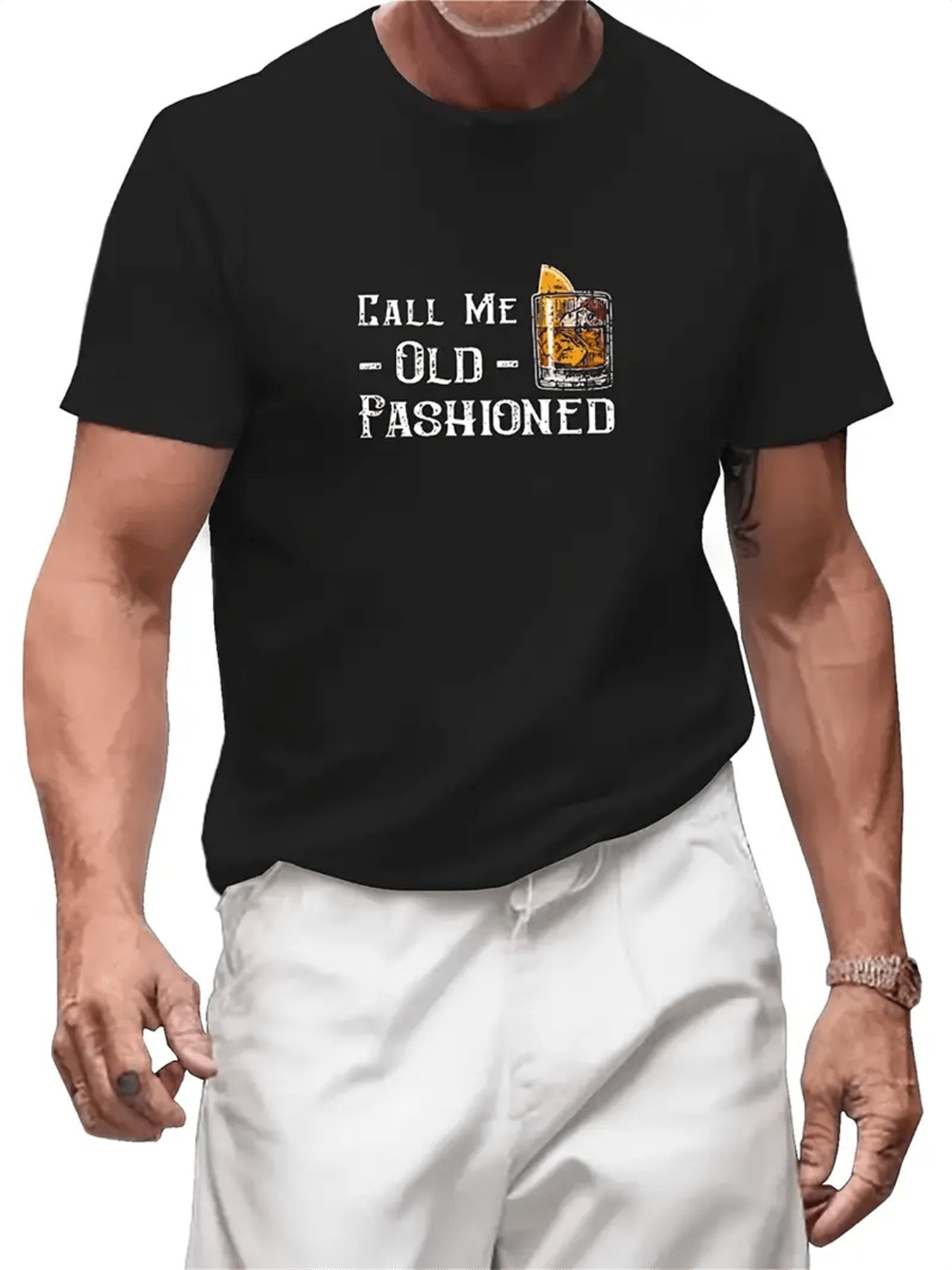 Men's Creative Tops, Casual Short Sleeved Round Neck T-shirts, Summer Outdoor Men's Clothing