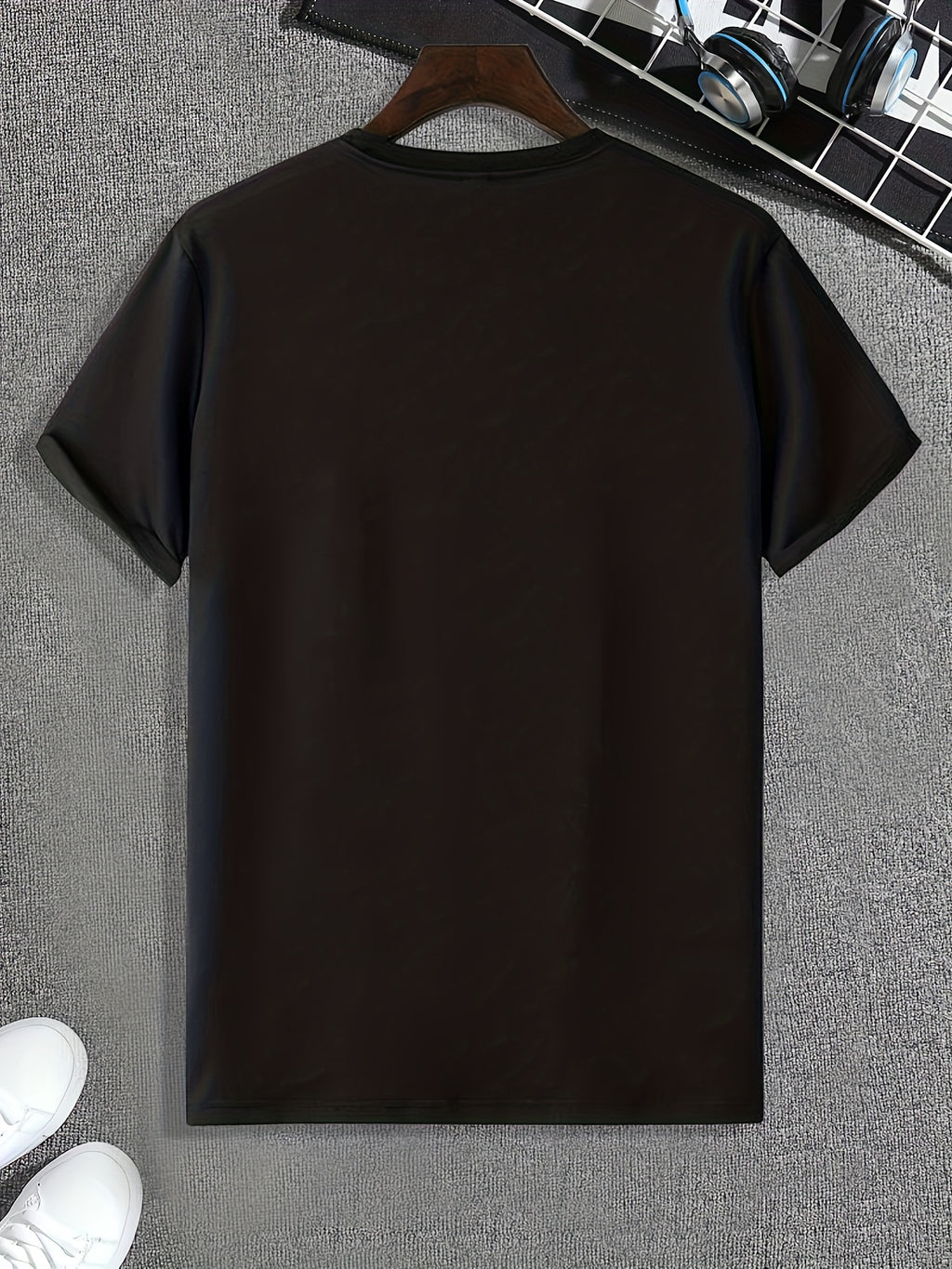 NO FLY ZONE Pattern Printed Men's Creative Top, Casual Short Sleeve Round Neck T-shirt, Summer Outdoor Men's Wear