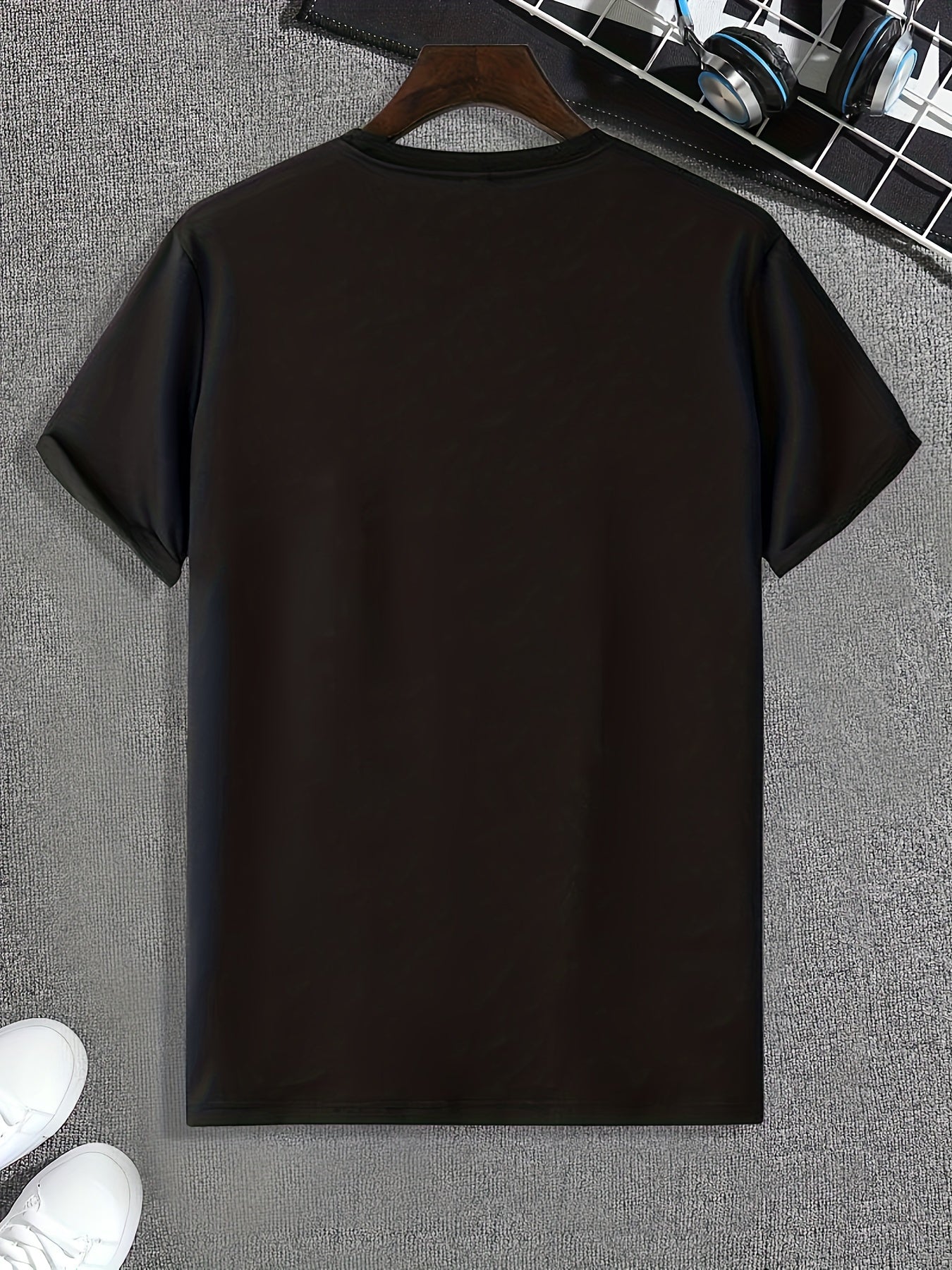 NO FLY ZONE Pattern Printed Men's Creative Top, Casual Short Sleeve Round Neck T-shirt, Summer Outdoor Men's Wear