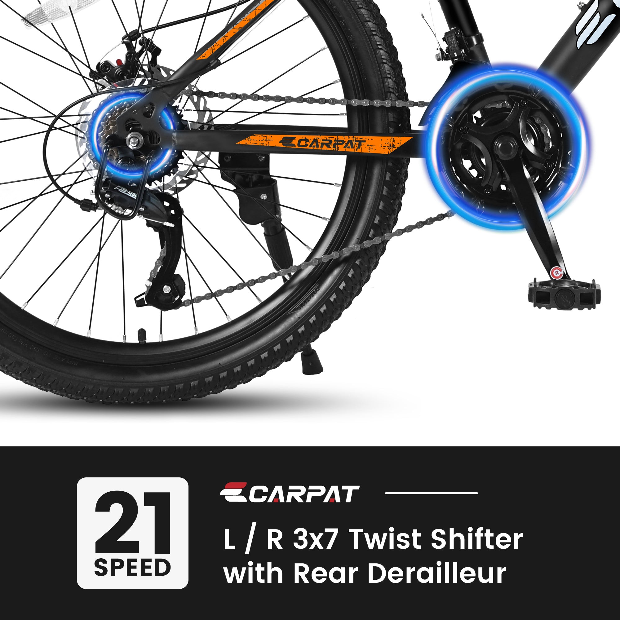 S26102 26 Inch Mountain Bike, Shimano 21 Speeds With Mechanical Disc Brakes, High-Carbon Steel Frame, Suspension Bikes Mountain Bicycle For Teenagers