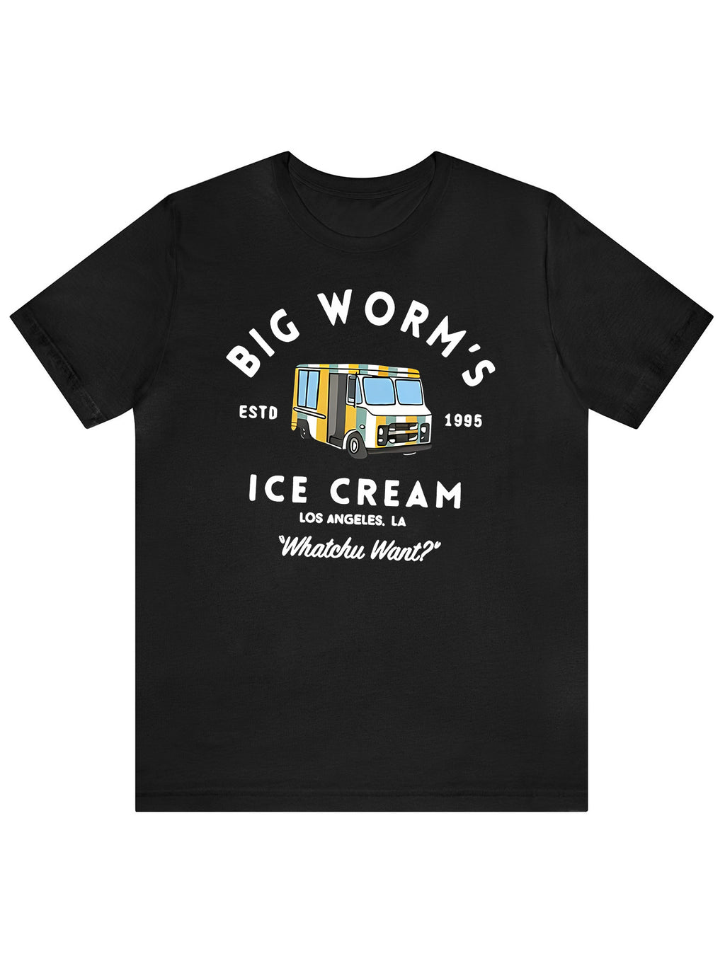 Men's Ice Cream Truck Pattern Printed Round Neck Short Sleeved T-shirt, Casual Summer T-shirt, Suitable For Daily Wear And Vacation Destinations