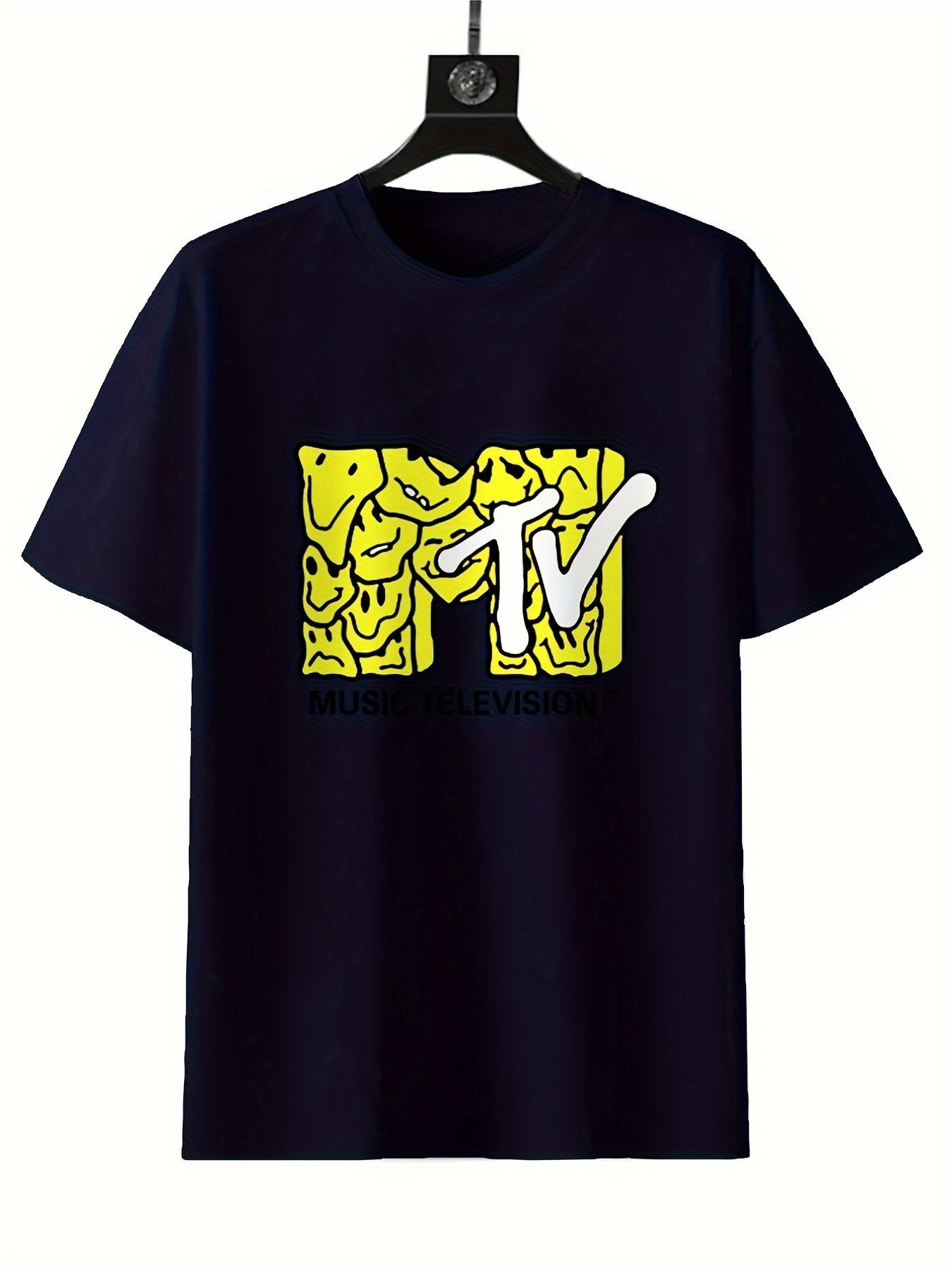 Round Neck Printed T-shirt Casual Short Sleeved Top For Spring And Summer, Personalized And Comfortable For Both Men And Women