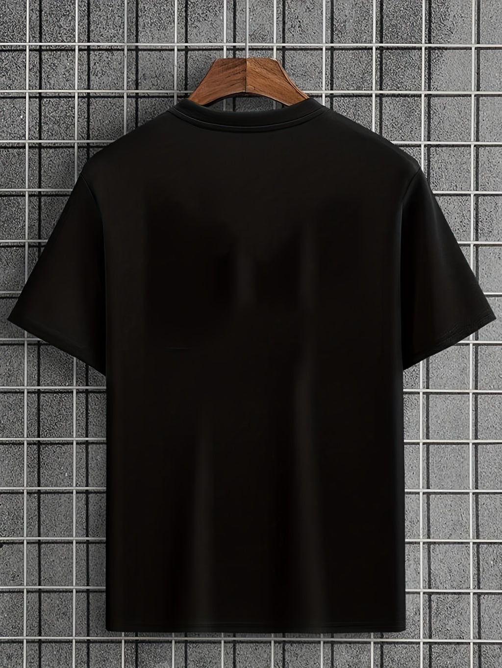 SELF Print, Men's Flat Design Round Neck Activity T-shirt, Summer Casual And Comfortable T-shirt, Men's Top Suitable For Daily Gym Exercise And Running