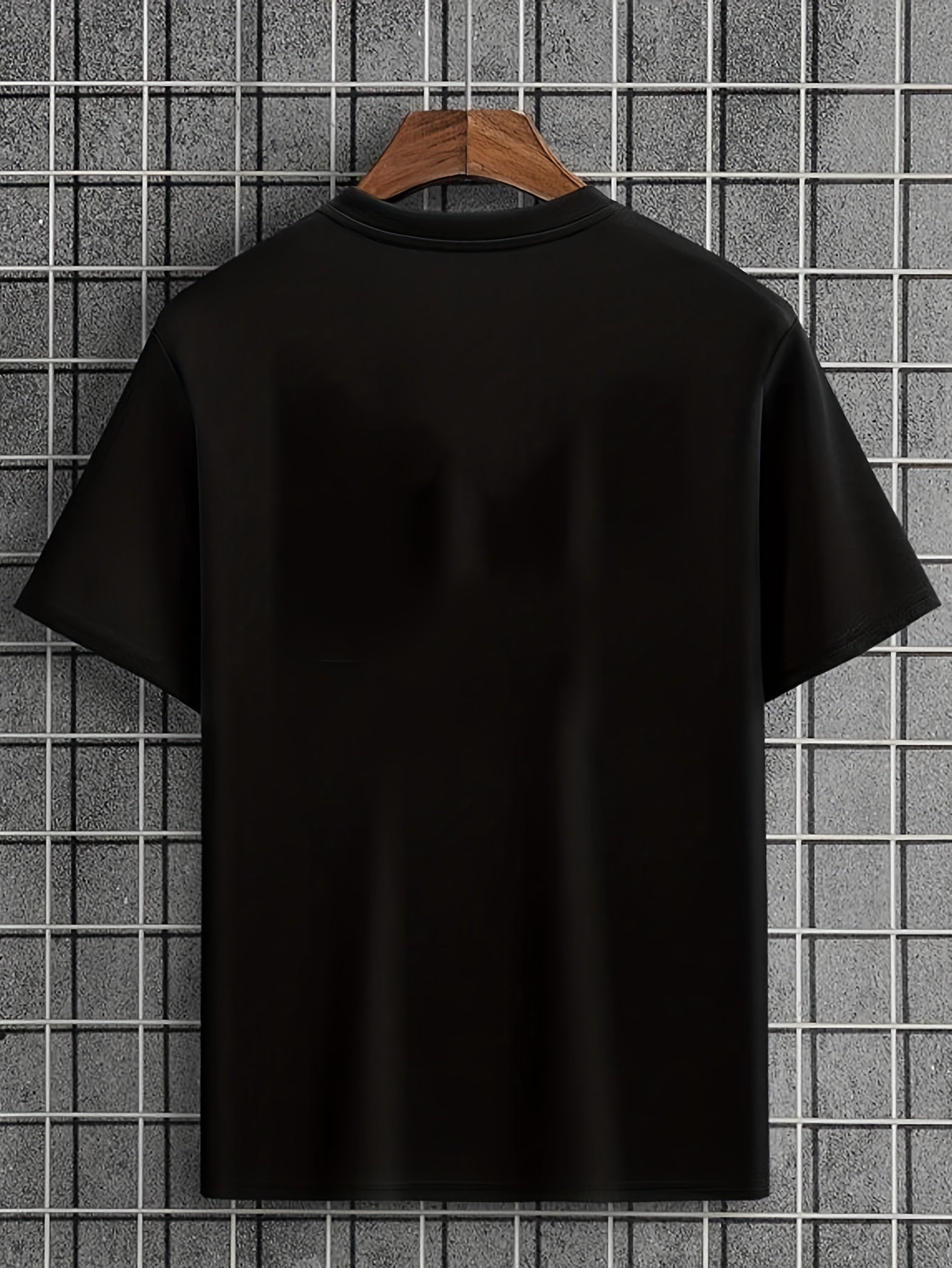 SELF Print, Men's Flat Design Round Neck Activity T-shirt, Summer Casual And Comfortable T-shirt, Men's Top Suitable For Daily Gym Exercise And Running
