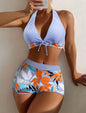 Women Spliced Lace Up Sporty fit Bra and Shorts