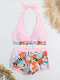 Women Spliced Lace Up Sporty fit Bra and Shorts
