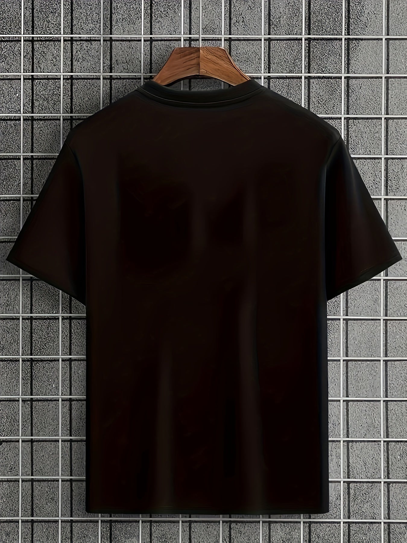 NO DAYS OFF Men's 3D Digital Printed Round Neck T-shirt, Casual Short Sleeve Top, Summer Outing Men's Novelty T-shirt